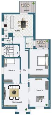 2. Obergeschoss - 4 Zimmer Etagenwohnung zum Kaufen in Frankfurt am Main