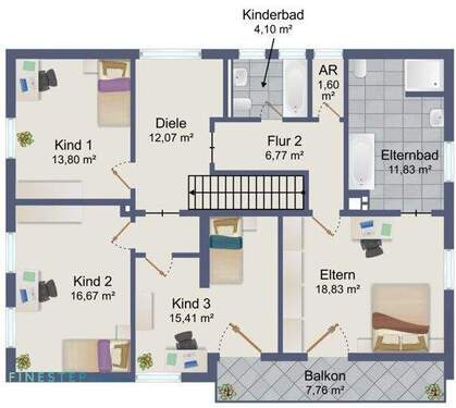 OBERGESCHOSS - Einfamilienhaus mit 219,00 m&sup2; in Wasserburg am Inn zum Kaufen