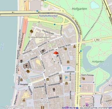 Lageplan - 2 Zimmer Etagenwohnung zur Miete in Düsseldorf