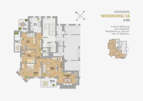 WHG16 2OG - Etagenwohnung mit 124,60 m&sup2; in Dresden zum Kaufen