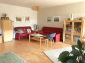 Wohnzimmer Blick vom Balkon - 5 Zimmer Reihenmittelhaus in Beeskow