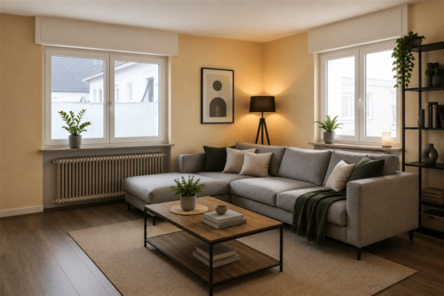 Wohnzimmer 1.OG - virtually staged - 