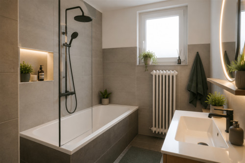 Badezimmer 1. OG - virtually staged - 