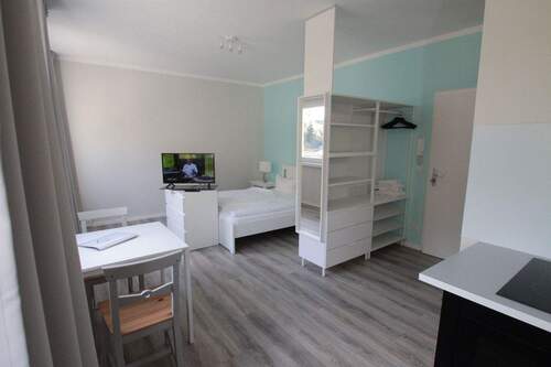 Wohnraum mit Küche, Beispiel - 1 Zimmer Etagenwohnung zur Miete in Heringsdorf