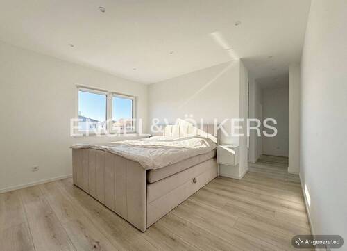 [KI-optimiertes Foto] Masterschlafzimmer mit Ankleide - 