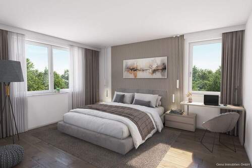 Innenansicht Schlafen - Etagenwohnung mit 73,70 m&sup2; in Essen / Burgaltendorf zum Kaufen