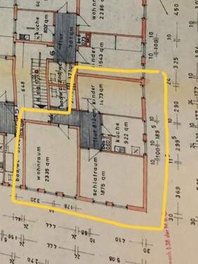 Aufteilungsplan mit Maßen - 