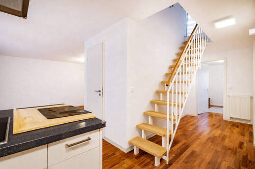 Zugang Dachterrasse und ersichtlicher Schnitt der Wohnung - 