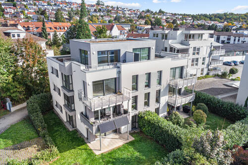 Außenaufnahme Gartenseite - 3 Zimmer Etagenwohnung in Vaihingen an der Enz