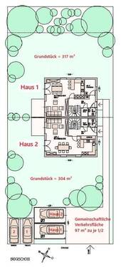Freiflächenplan - 5 Zimmer Doppelhaushälfte in Holzkirchen