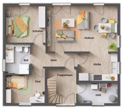 Erdgeschoss mit Einliegerwohnung - 