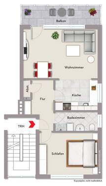 OG: 2ZKBB, ca. 59 m² Wohnfläche - 