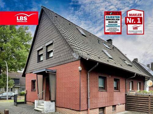 Hausansicht - Charmante Doppelhaushälfte mit Gartenidylle und Gestaltungsspielraum