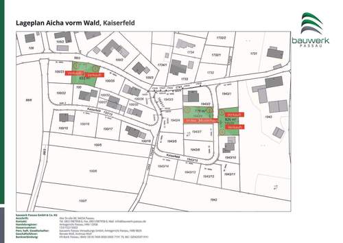 Lageplan Grundstücke - 