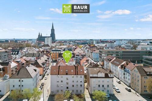 Luftaufnahme - 3 Zimmer Etagenwohnung in Ulm