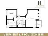 Grundriss - 2 Zimmer Etagenwohnung zum Kaufen in Teltow