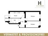 Grundriss - 2 Zimmer Etagenwohnung zum Kaufen in Leipzig