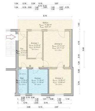 Bild 4 - Etagenwohnung mit 76,00 m² in Hannover zur Miete