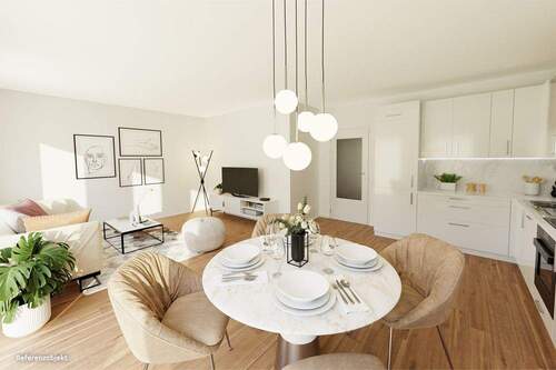 Beispiel Wohnzimmer Referenzobjekt - Barrierefrei und zentral - 404.000,00&nbsp;EUR Kaufpreis, ca.&nbsp; 69,20&nbsp;m&sup2;&nbsp;Wohnfl&auml;che