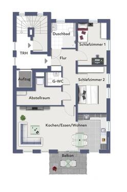 H2_WE8_1.OG - Etagenwohnung mit 94,40 m&sup2; in Münster zum Kaufen