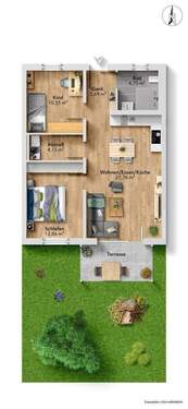 Exposeplan - 2 Zimmer Etagenwohnung zum Kaufen in Singen