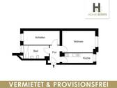 Grundriss - 2 Zimmer Etagenwohnung zum Kaufen in Leipzig