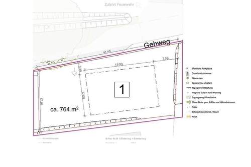 Lageplan Grundstück 1 - 