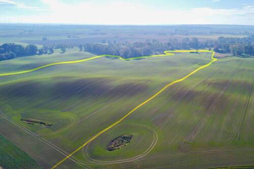 Vereinfachte Darstellung Ackerland - Landwirtschaftliche Nutzflächen: 133.130 m² Ackerland & 12.510 m² Grünland nordwestlich von Prenzlau