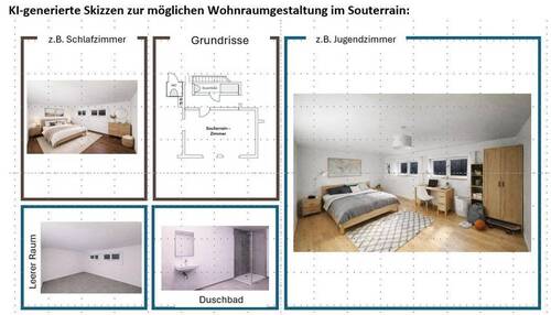 Wohnlich ausbaubares UG - 