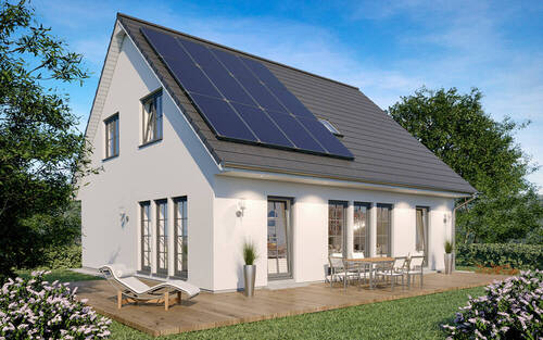 Ansicht_SH_158_Var.A_2022_PV - 5 Zimmer Einfamilienhaus zum Kaufen in Kitzscher