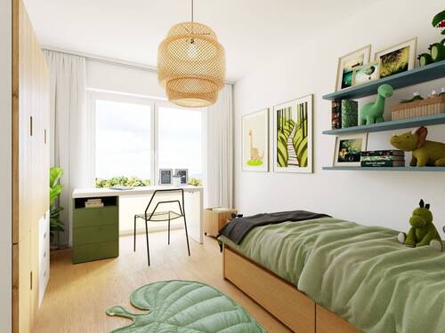 Visualisierung Kinderzimmer - Doppelhaushälfte mit 124,00 m² in Kamen zum Kaufen