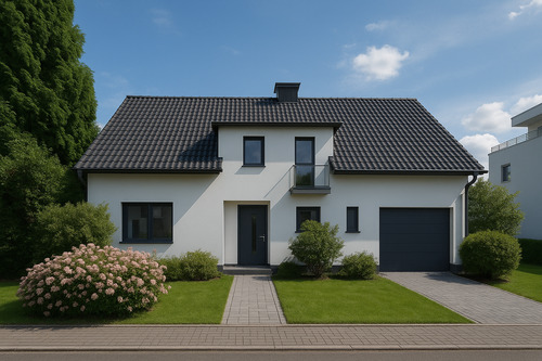 Visualisierte Bebauung mit einem Einfamilienhaus - Exklusives Entwicklungsgrundstück in Bochum-Stiepel