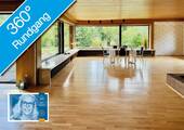 großzügig verglastes Wohnzimmer - 