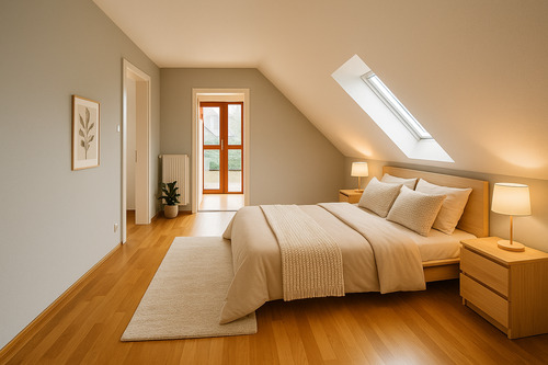 Visualisierung Schlafzimmer im 1. Obergeschoss des Haupthauses - 