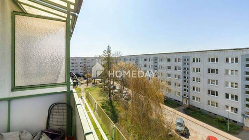 Balkon 1 - Etagenwohnung mit 59,10 m&sup2; in Greifswald Hansestadt zum Kaufen