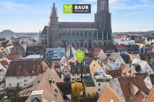 Luftaufnahme - 1 Zimmer Mehrfamilienhaus, Wohnhaus in Ulm