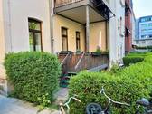 Balkon mit Zugang Garten - 3 Zimmer Etagenwohnung in Leipzig