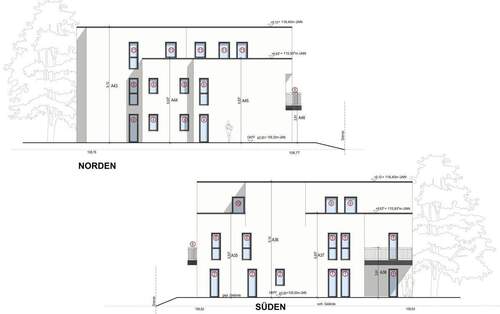 Ansicht von Norden und Süden - 3 Zimmer Etagenwohnung zum Kaufen in Paderborn