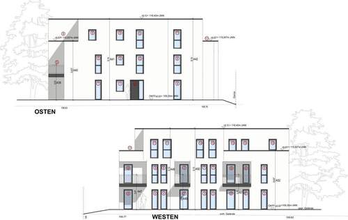 Ansicht von Osten und Westen - 3 Zimmer Etagenwohnung in Paderborn