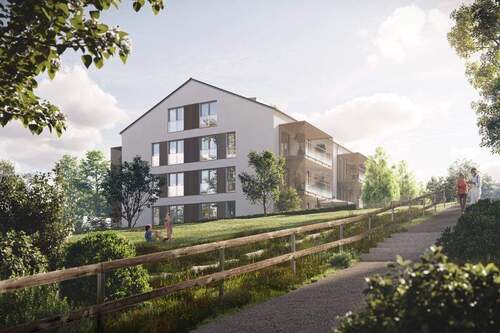 Visualisierung der Straßenansicht - 3 Zimmer Etagenwohnung zum Kaufen in Markt Schwaben