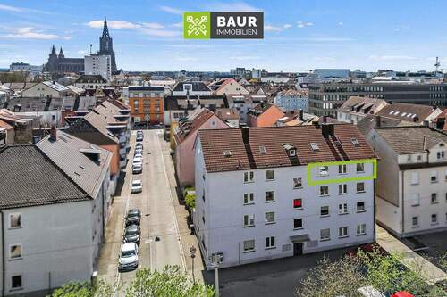 Luftaufnahme - 3 Zimmer Etagenwohnung in Ulm