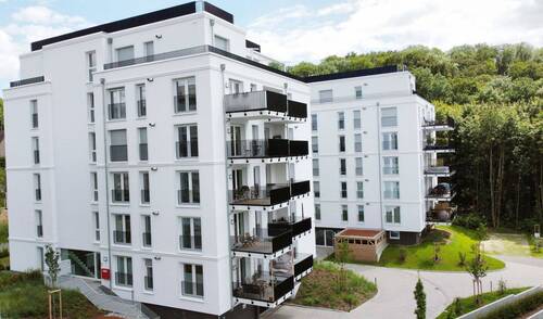 Ansicht WA4_Aussen.jpg - 3-Zimmerwohnung mit 2 Balkonen Passivhauswohnung in SW Ausrichtung
