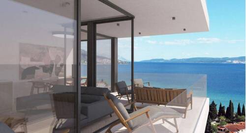 Gemütlicher Balkon mit Meerblick - Etagenwohnung mit 86,00 m&sup2; in Omis zum Kaufen