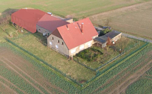Luft-West.jpg - Landwirtschaftliches Anwesen in herrlicher Lage in Spenge - Bardüttingdorf