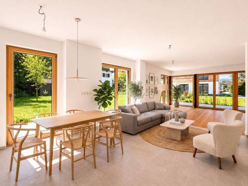 Offene Küche mit Wohnzimmer
- 