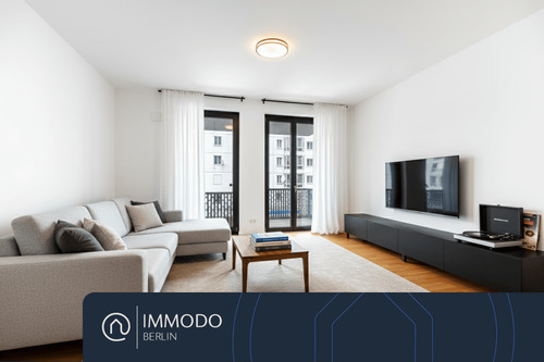 Wohnzimmer - ?? Schöne Wohnung im Schönegarten: Hochwertige 2-Zi-Neubauwohnung mit Aufzug und sonnigem Balkon