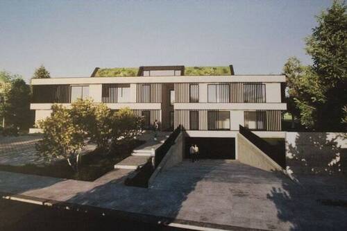 Vorderansicht - Hochwertige Neubau-Mietwohnung mit EBK, 2 ZKB