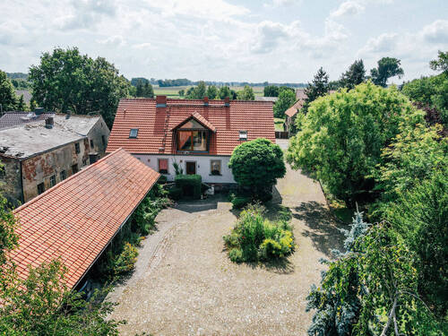Drohnenaufnahme - 7 Zimmer Einfamilienhaus in Fehrbellin-Langen