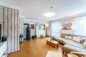 Wohnzimmer mit Kaminofen - 
