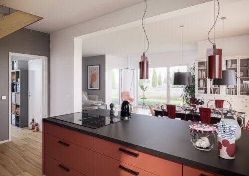 Küche, offen mit Insel direkt dabei - Mehrfamilienhaus, Wohnhaus mit 242,00 m² in Mühlacker zum Kaufen